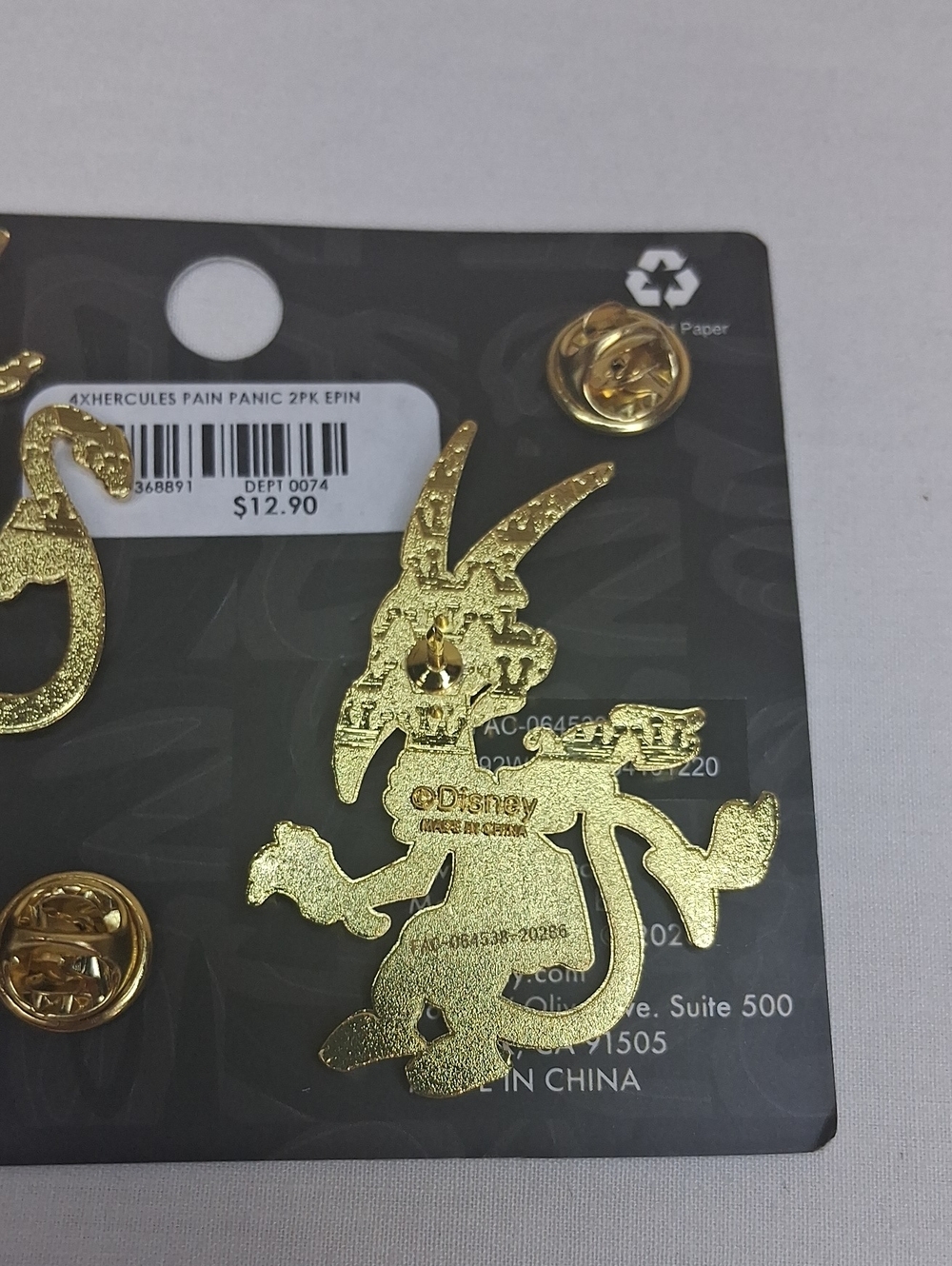 NEW Disney LOUNGEFLY Hercules Pain & Panic Enamel Pin Set NWT Collectible Set - Picture 10 of 10
